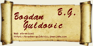 Bogdan Guldović vizit kartica